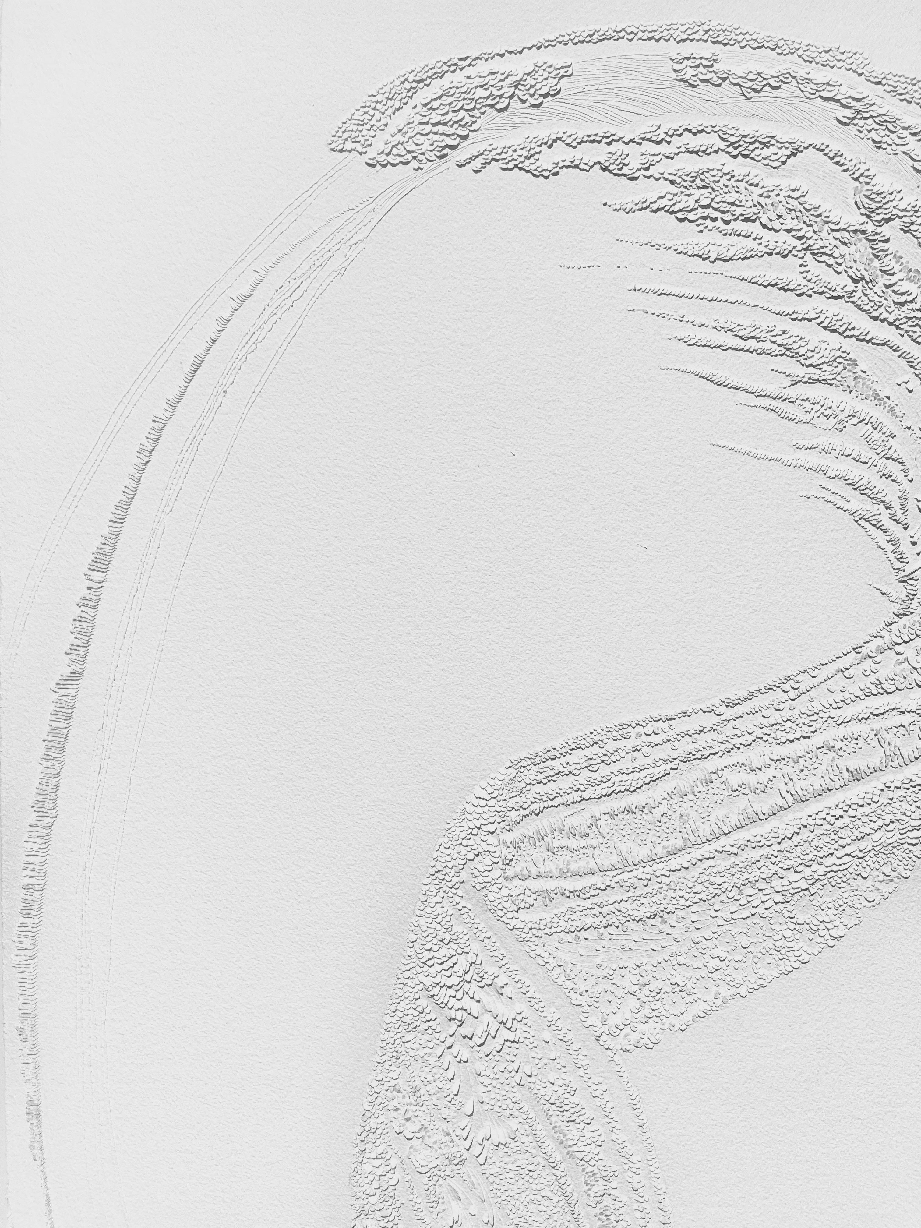 UNITY IN MOTION I - Bas relief on paper - Sculpture by Séverine de La Chapelle