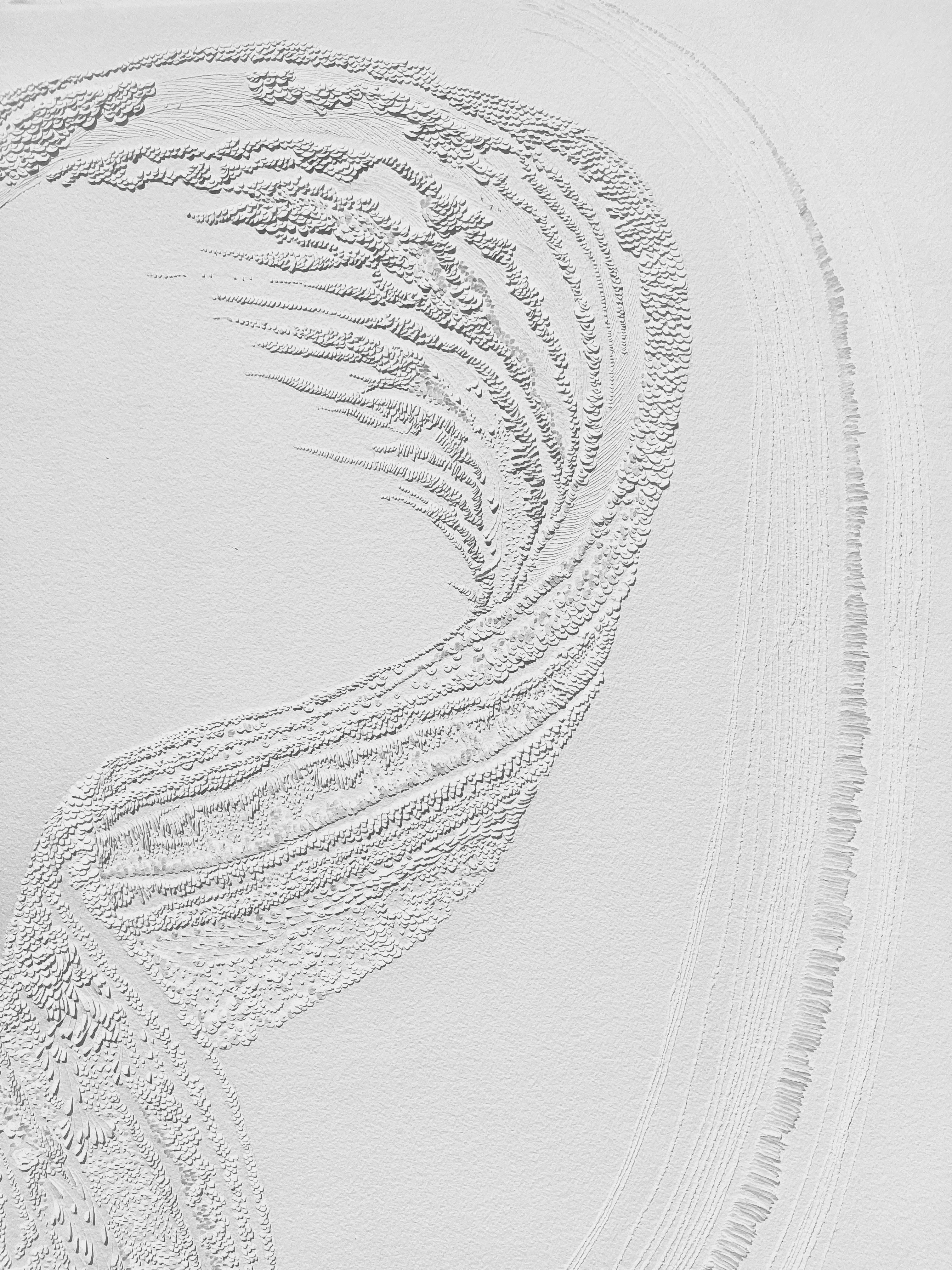 UNITY IN MOTION I - Bas relief on paper - Abstract Sculpture by Séverine de La Chapelle