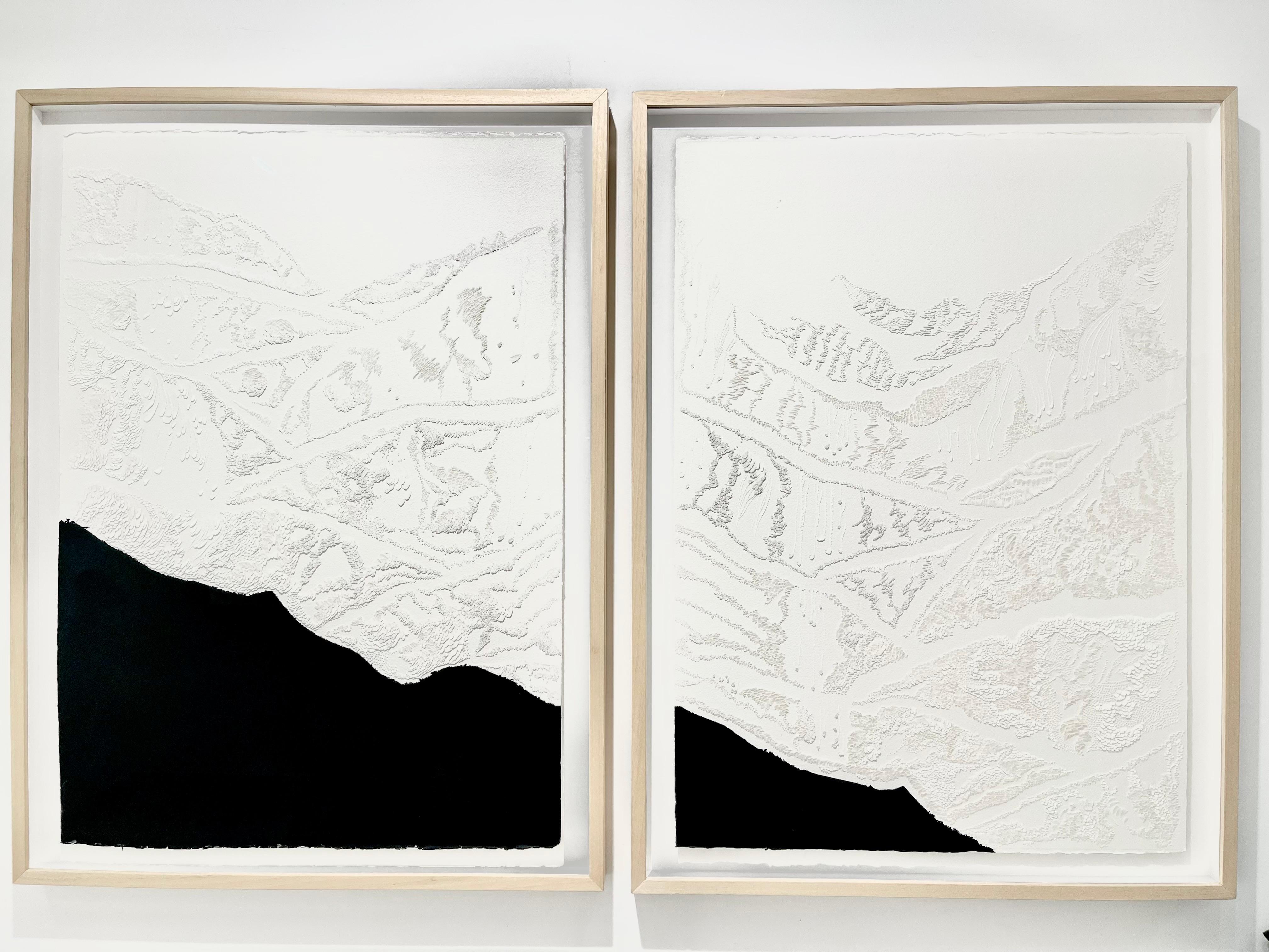 NEIGE ET MONTAGNE - Diptyque - Sculpture de Séverine de La Chapelle