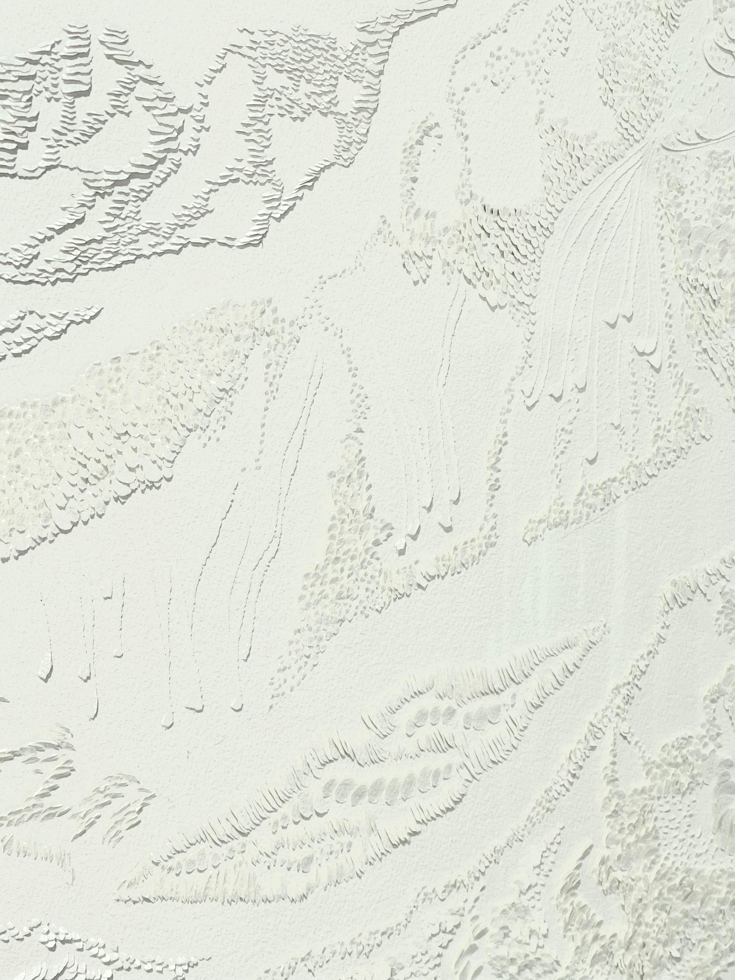 NEIGE ET MONTAGNE - Diptyque - Abstract Sculpture Gris de Séverine de La Chapelle