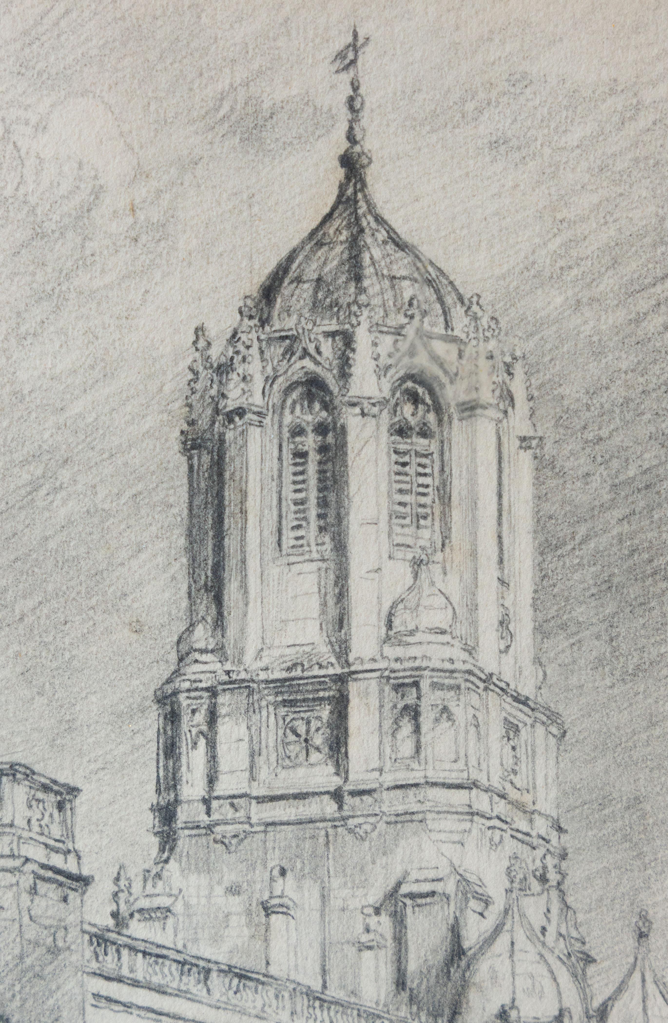 Il grande ingresso di Christchurch, Oxford, di Hanslip Fletcher, 1907, firmato in vendita 2