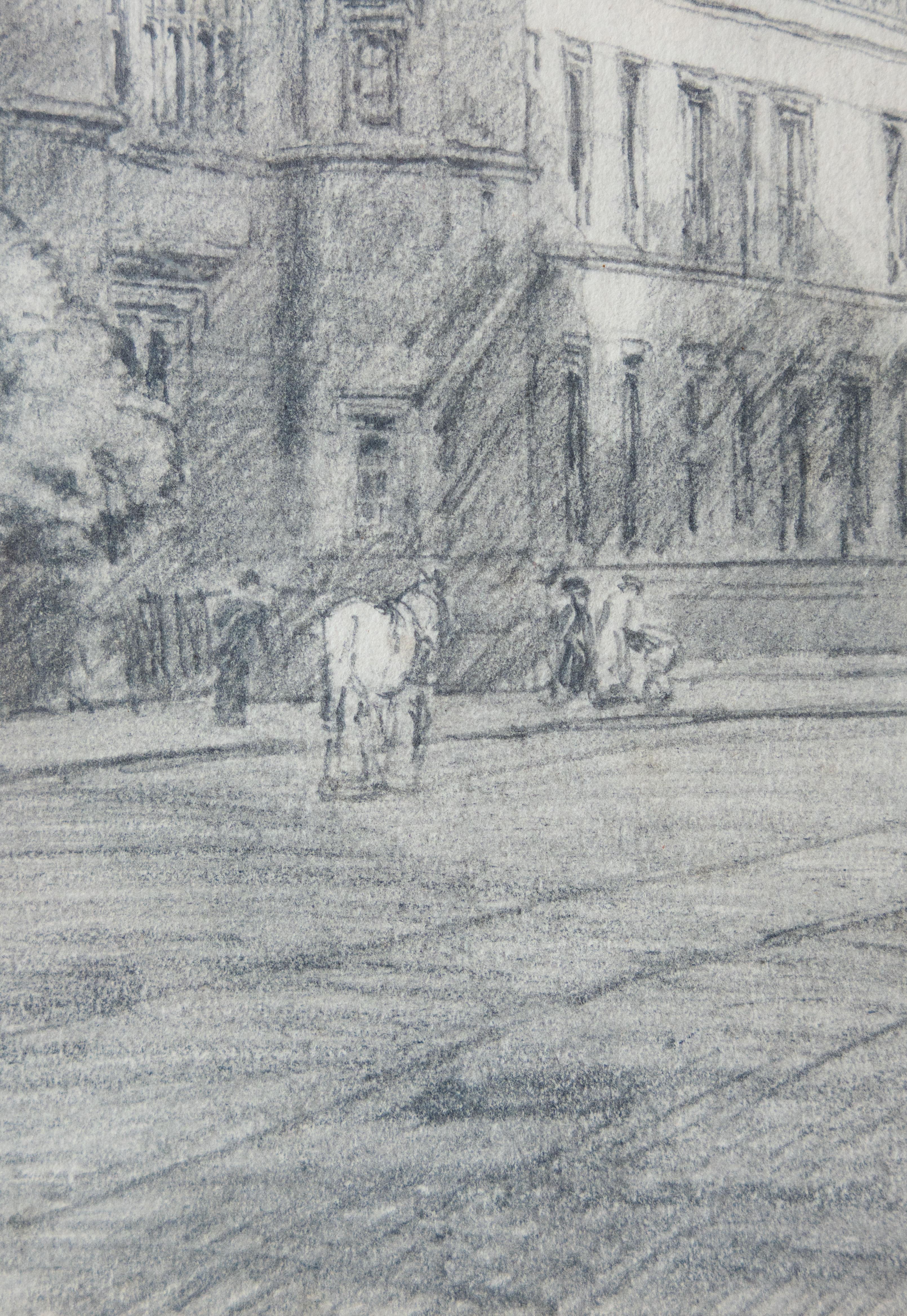 Il grande ingresso di Christchurch, Oxford, di Hanslip Fletcher, 1907, firmato in vendita 3