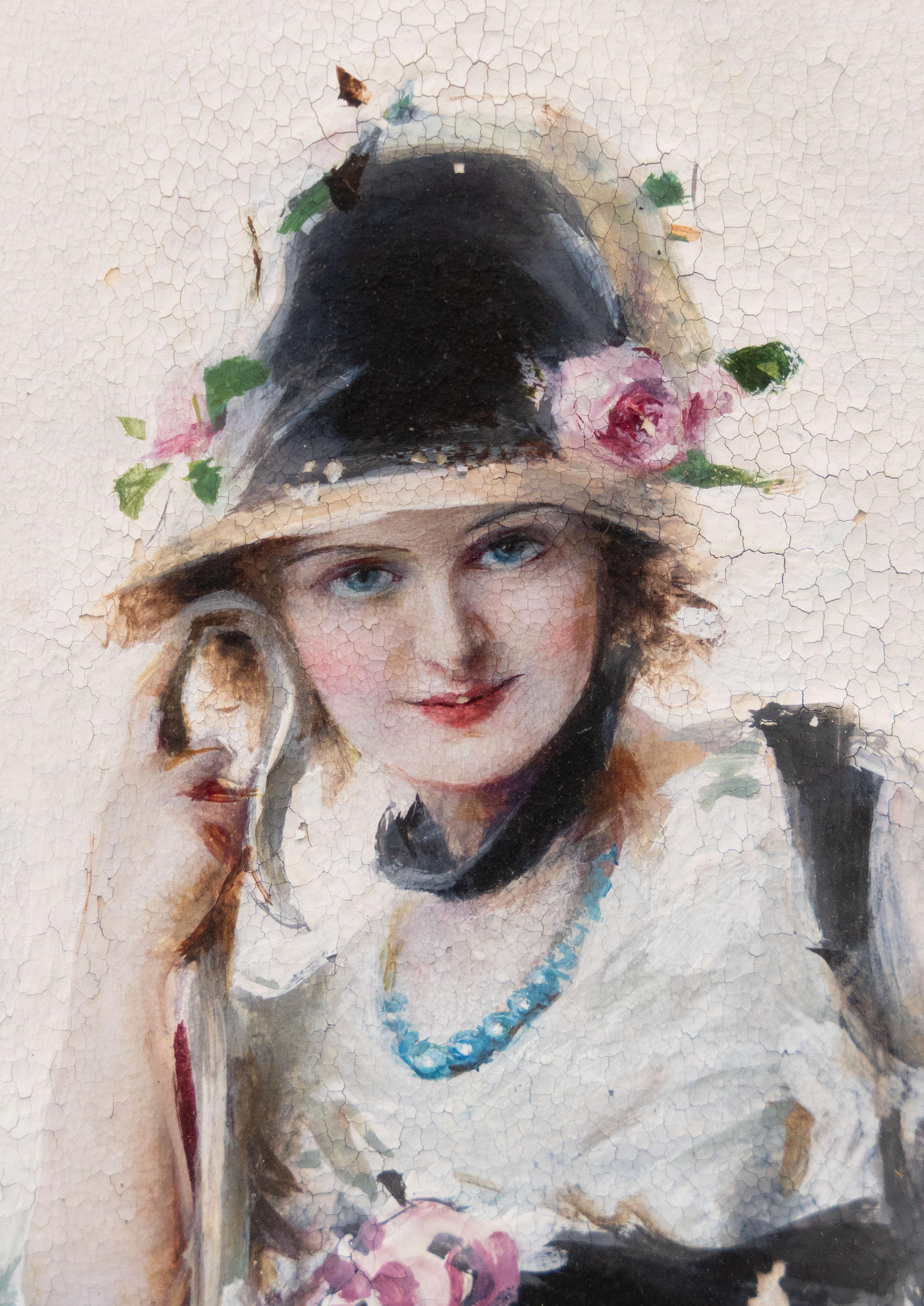 La pastora, Richard Pannett (siglo XX), firmado en venta 1