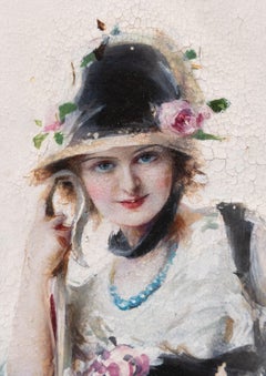 The Shepherdess, Richard Pannett (20th century), signed