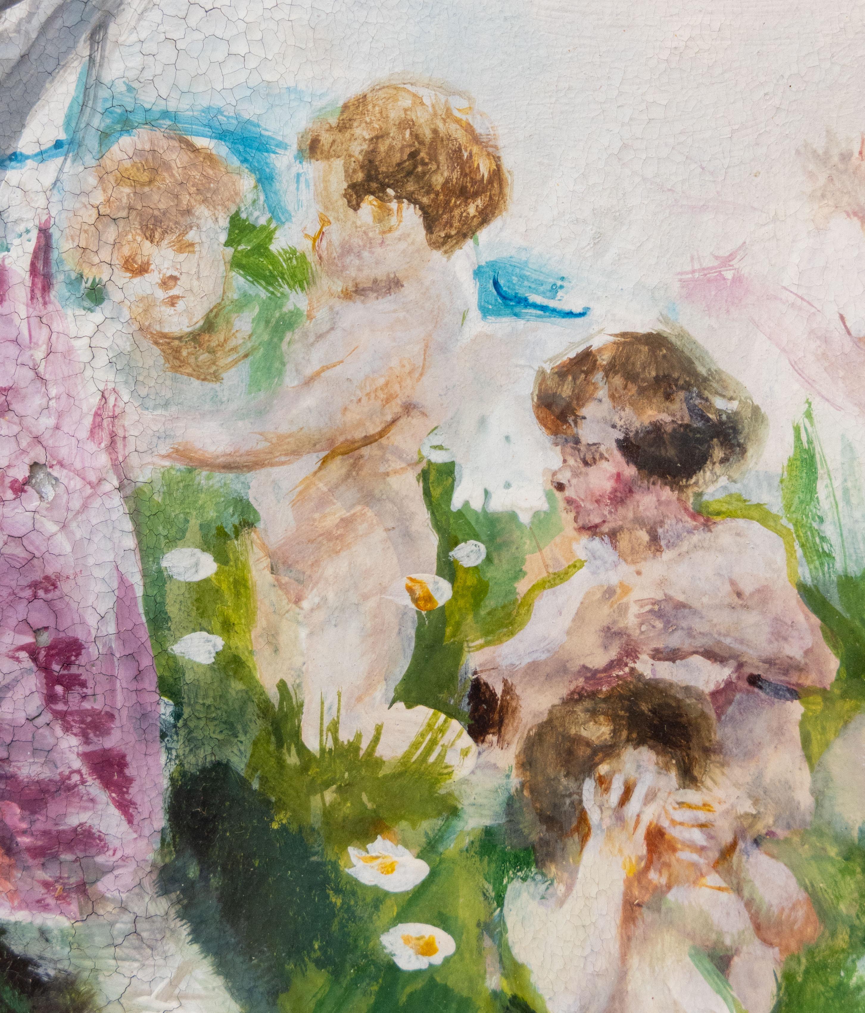 La pastora, Richard Pannett (siglo XX), firmado en venta 3