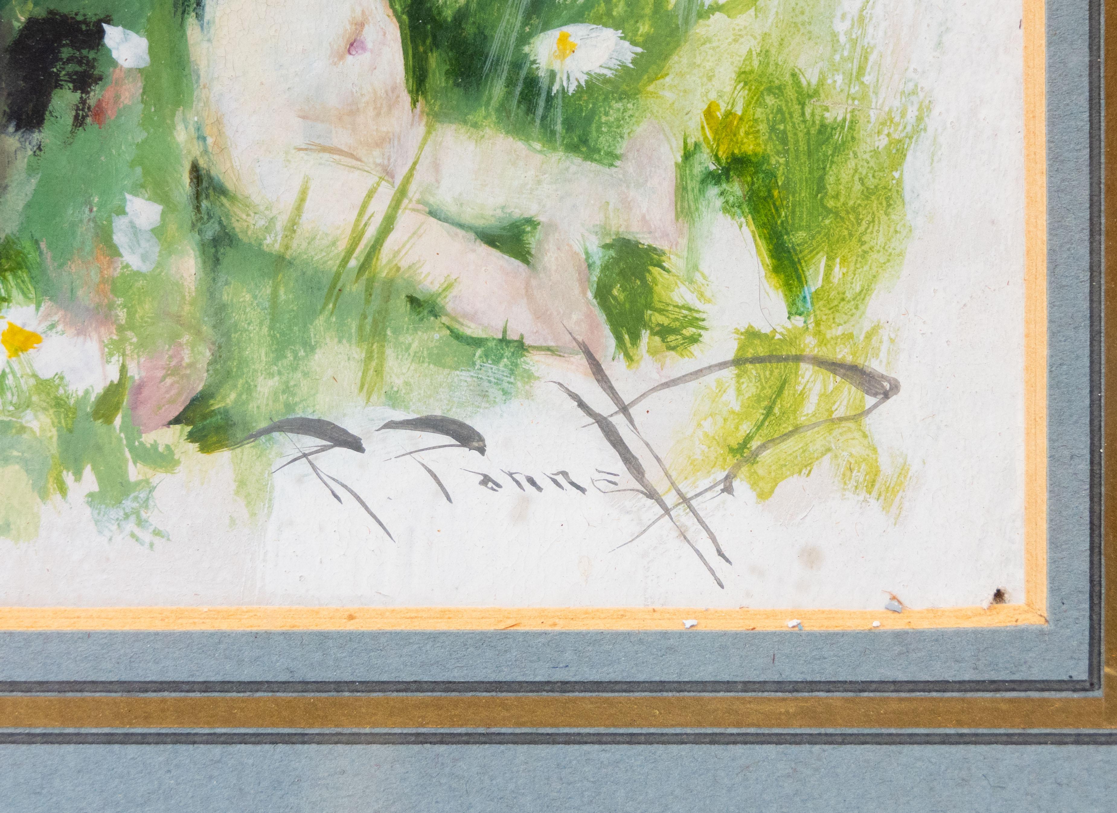 La pastora, Richard Pannett (siglo XX), firmado en venta 6