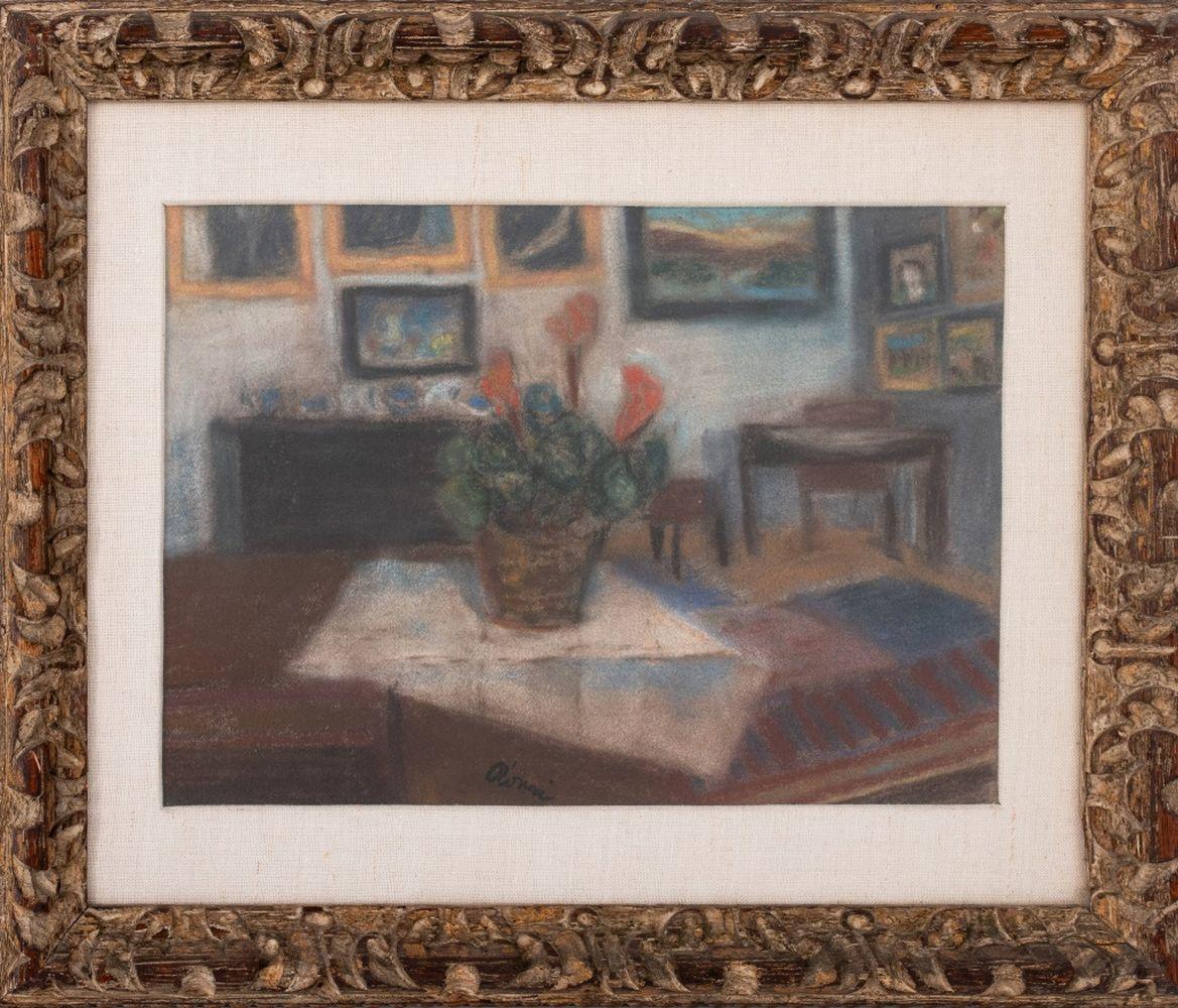 Interieur-Szene mit Topfpflanze