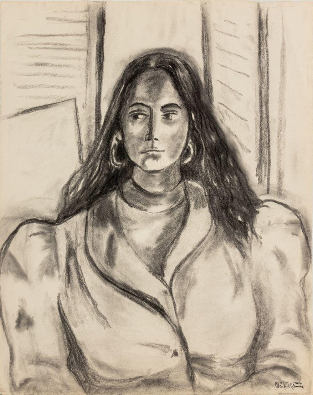 Manfred Schwartz Figurative Art – Portrait of a Woman