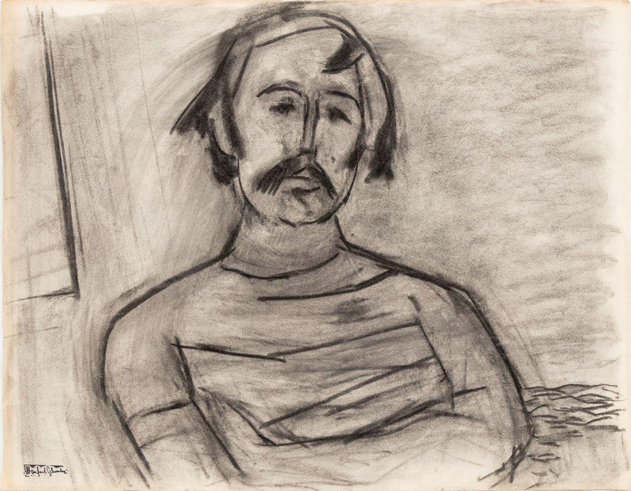 Manfred Schwartz Figurative Art - Portrait of a Man