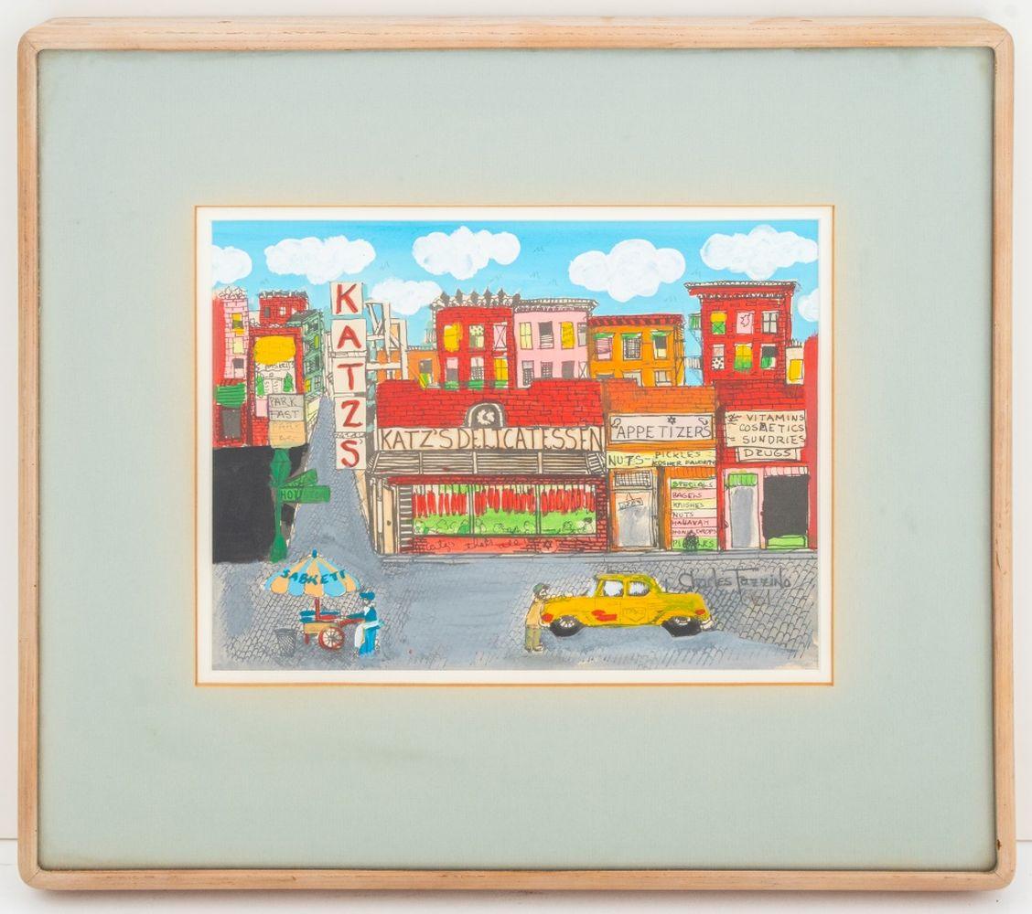 Charles Fazzino Landscape Art - Katz's Delicatessen