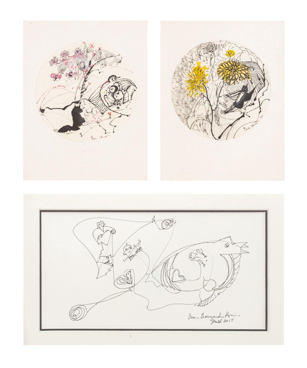 Compositions abstraites Techniques mixtes sur papier, 3 - Mixed Media Art de Eva Bouzard-Hui