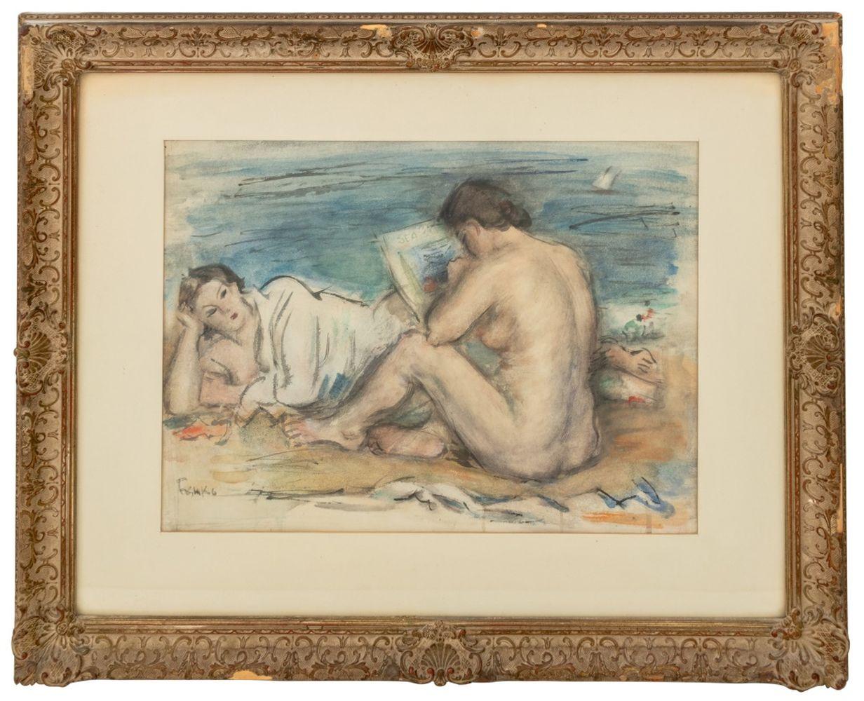 Face Nude Drawings and Watercolors