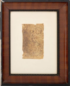 Esquisse de figure de maître ancien Crayon sur Vellum