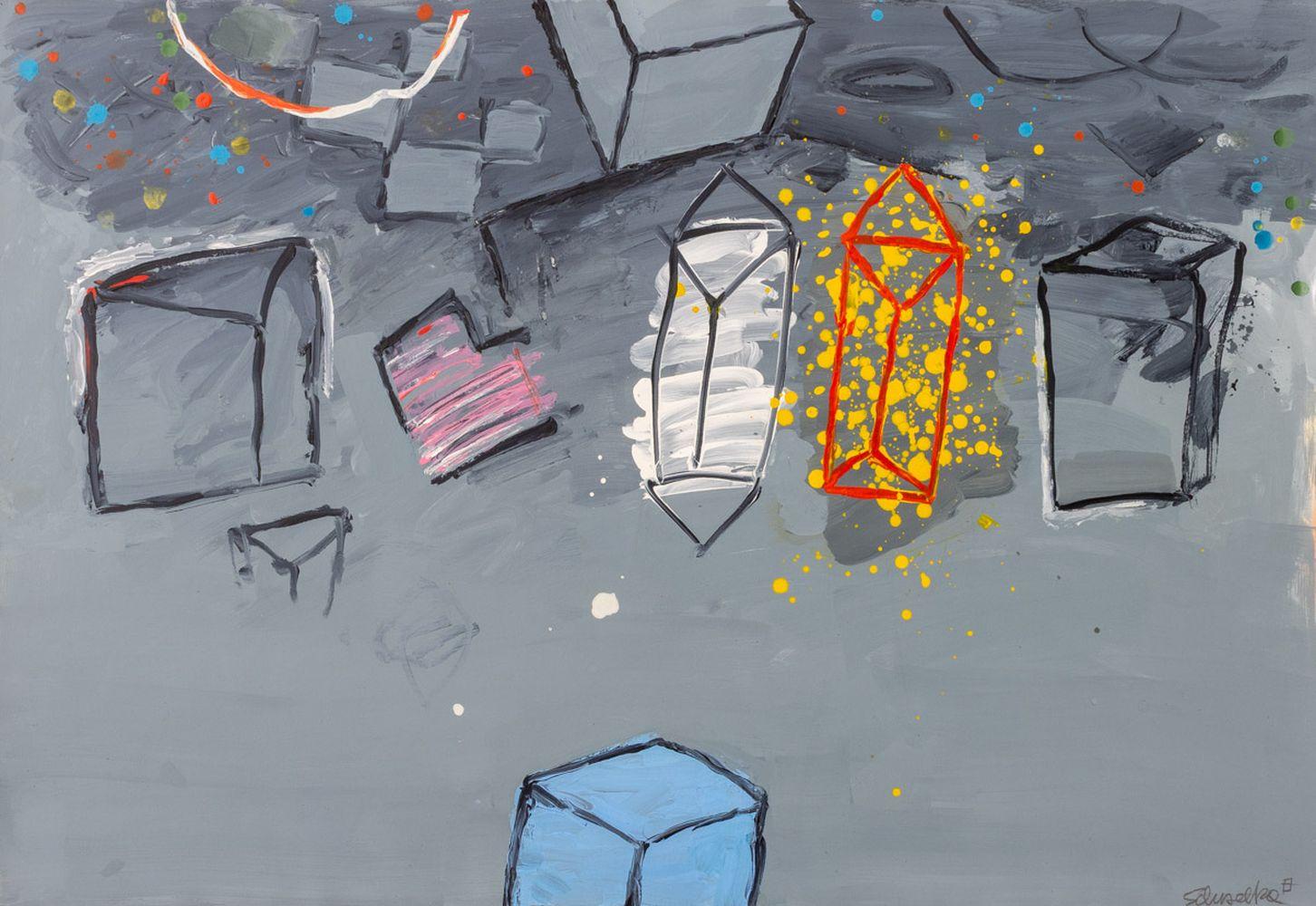 Elfi Schuselka  Abstract Painting - "The Grey One"