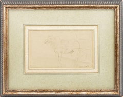Camille Pissarro - "Sketch of a Cart Pony" Antique "Sketch of a Cart Pony"