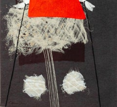 "Five PM #4" Wool Felted Tapestry, 20th Century