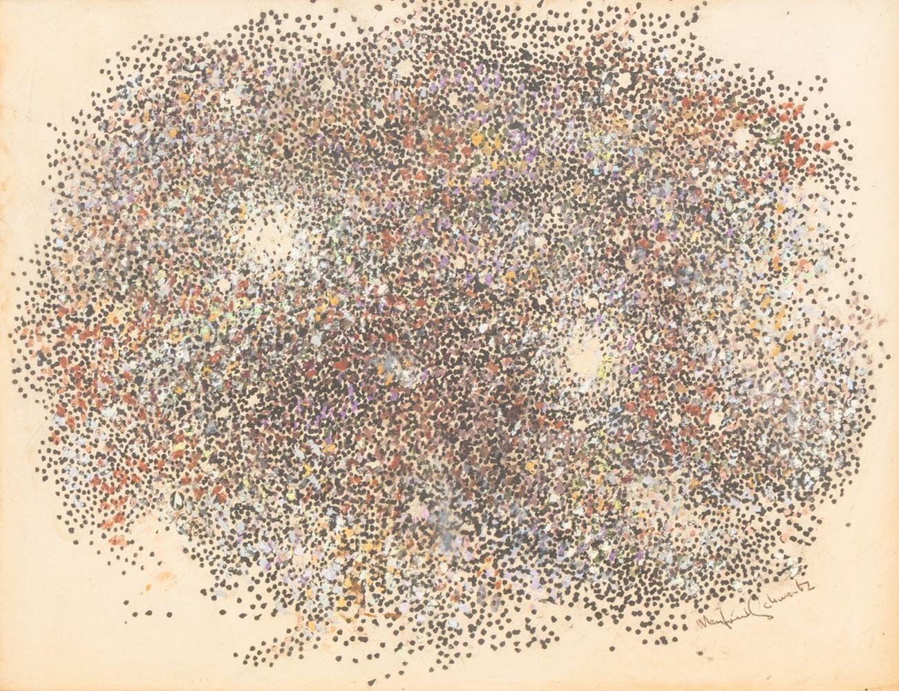 Composition abstraite en pointillisme - Art de Manfred Schwartz