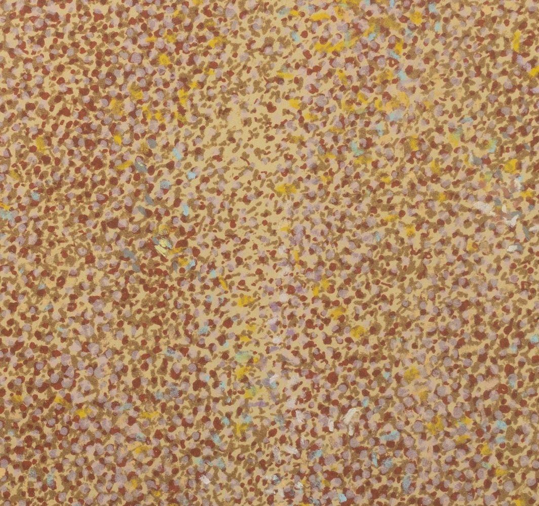 Composición puntillista Rivulet - Abstract Drawing Beige de Manfred Schwartz