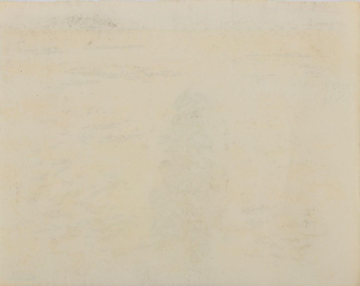 Paisaje marino de Rockwall - Abstract Drawing Beige de Manfred Schwartz