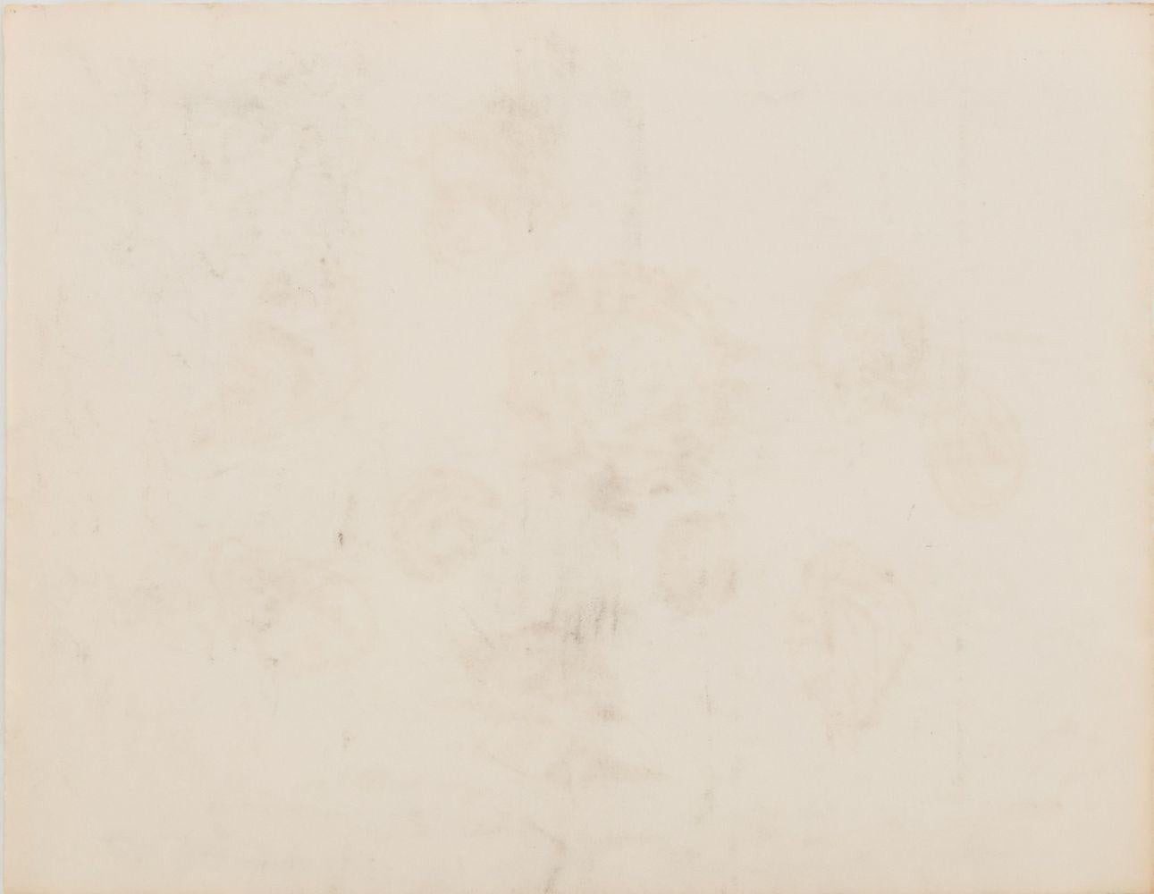 Manfred Schwartz (Américain, né en Pologne, 1909-1970), Beach Seascape, fusain sur papier, avec la signature de l'artiste en bas à droite, non encadré. 20