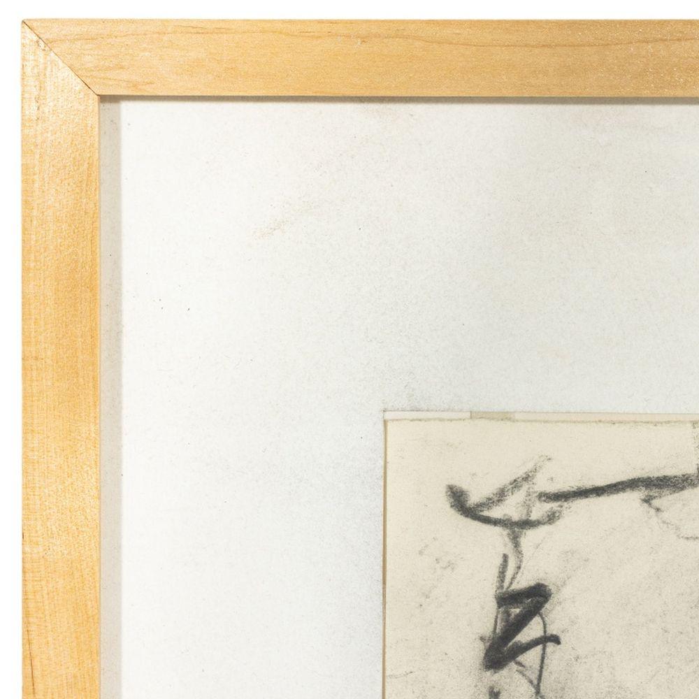 Robert O'Meara (américain, XX-XXI), Compositions expressionnistes abstraites, fusain sur papier, signé en bas à droite, cadre en bois. Image : 13