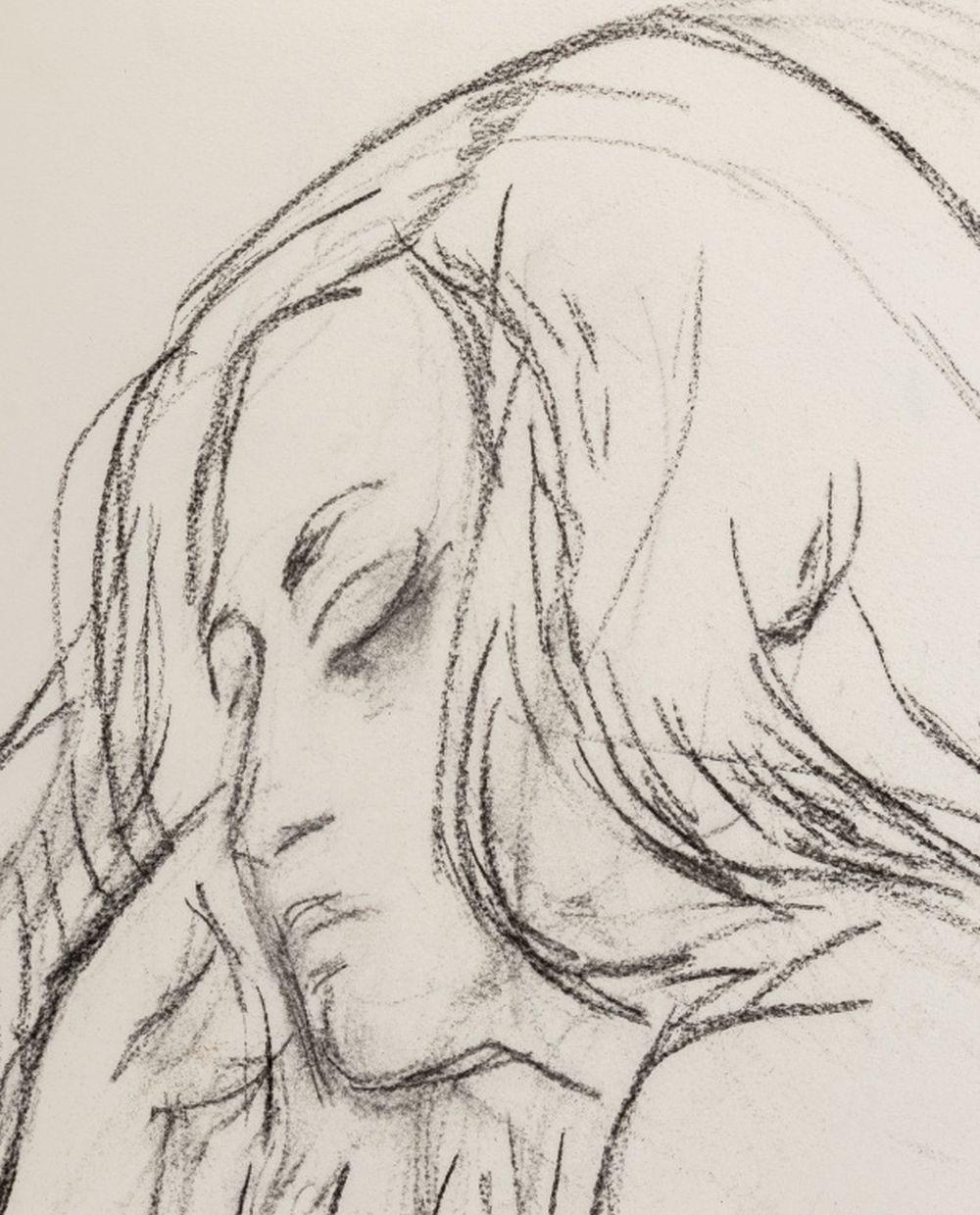 Resting Nude Woman - Modern Art by Manfred Schwartz