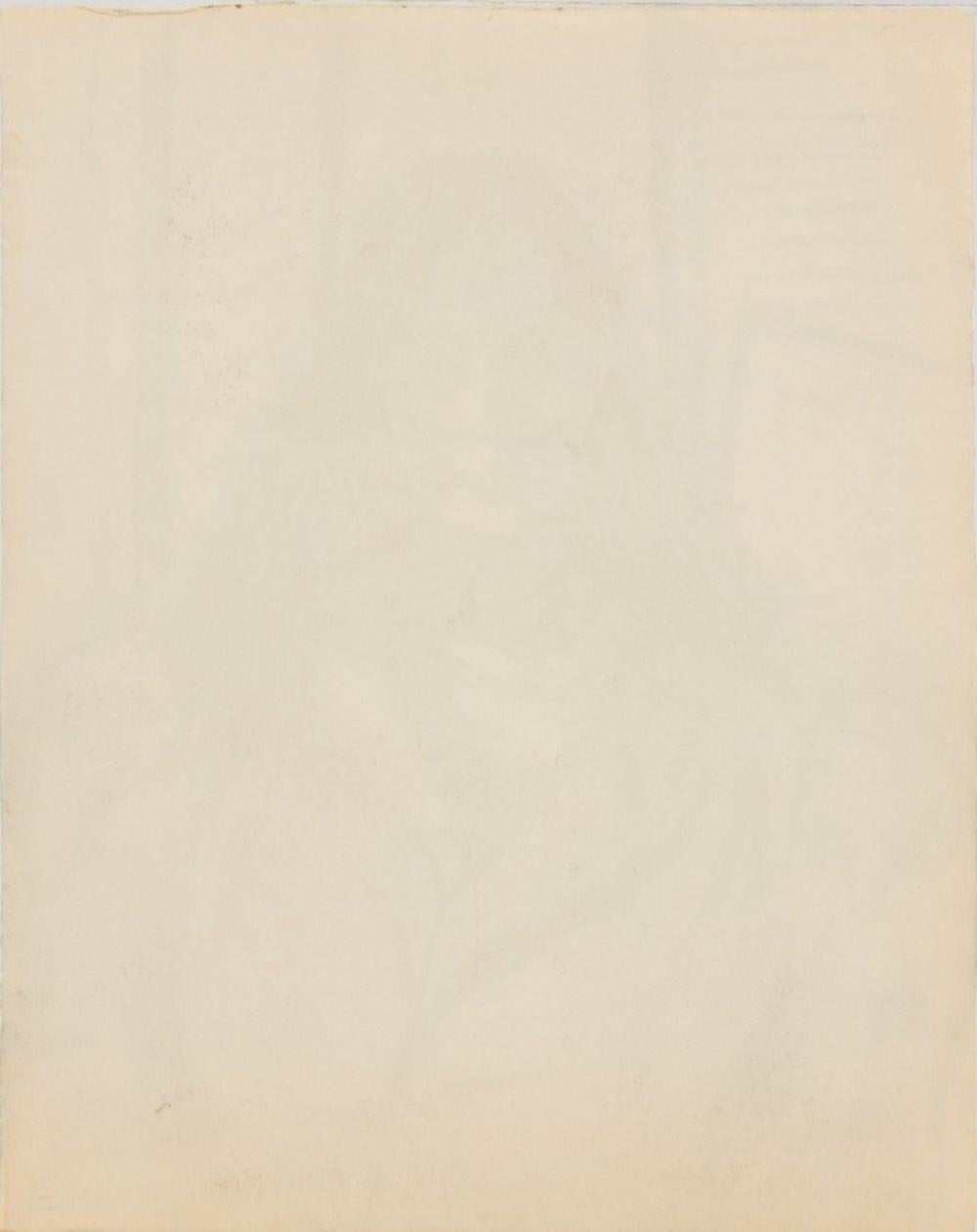 Manfred Schwartz (American, b. Poland, 1909-1970), Portrait of a Woman, Charcoal on Paper, with the artist's signature stamped lower right, unframed. 24.25