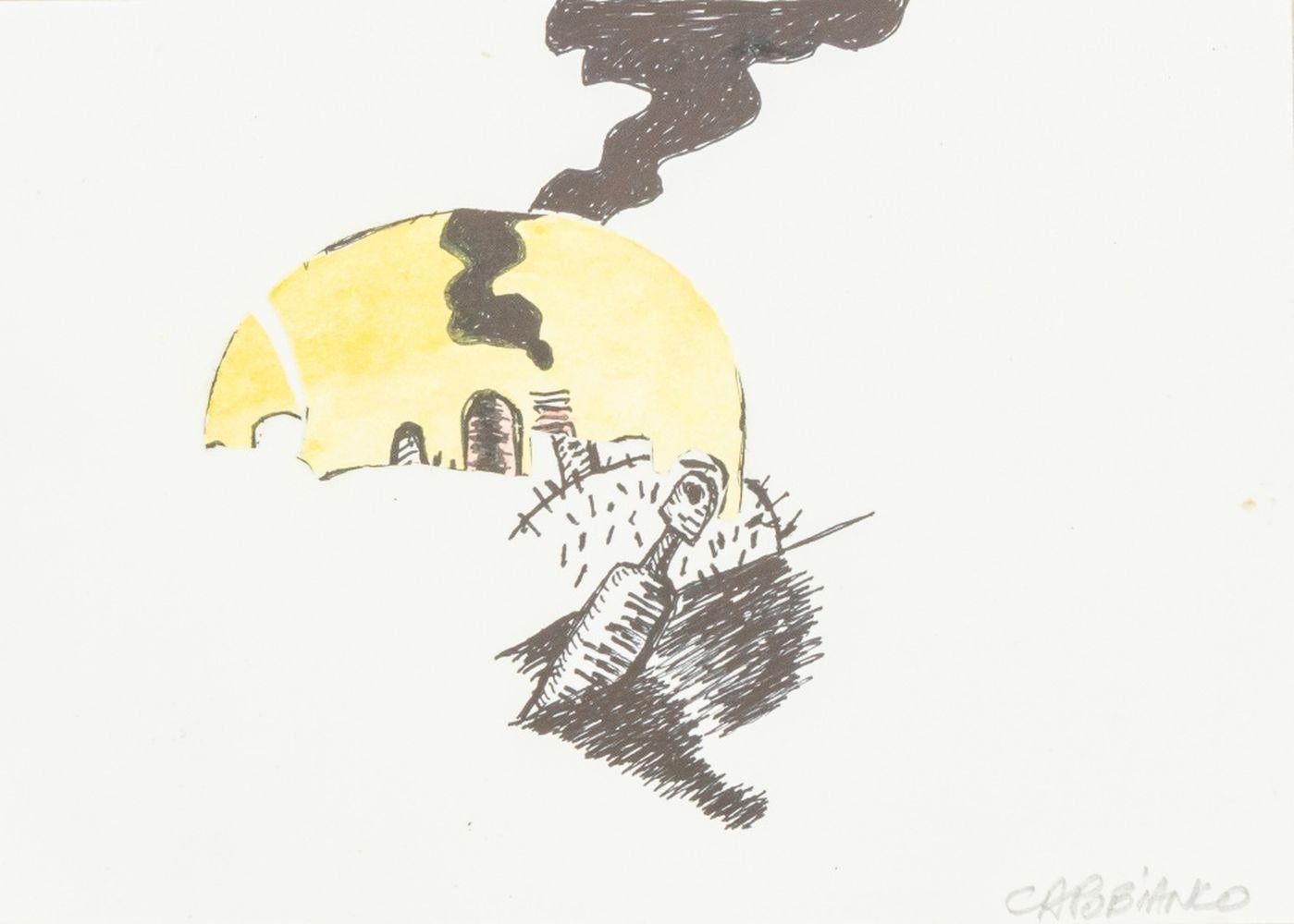 Smoking Man Composition - Art by Domenick Capobianco 