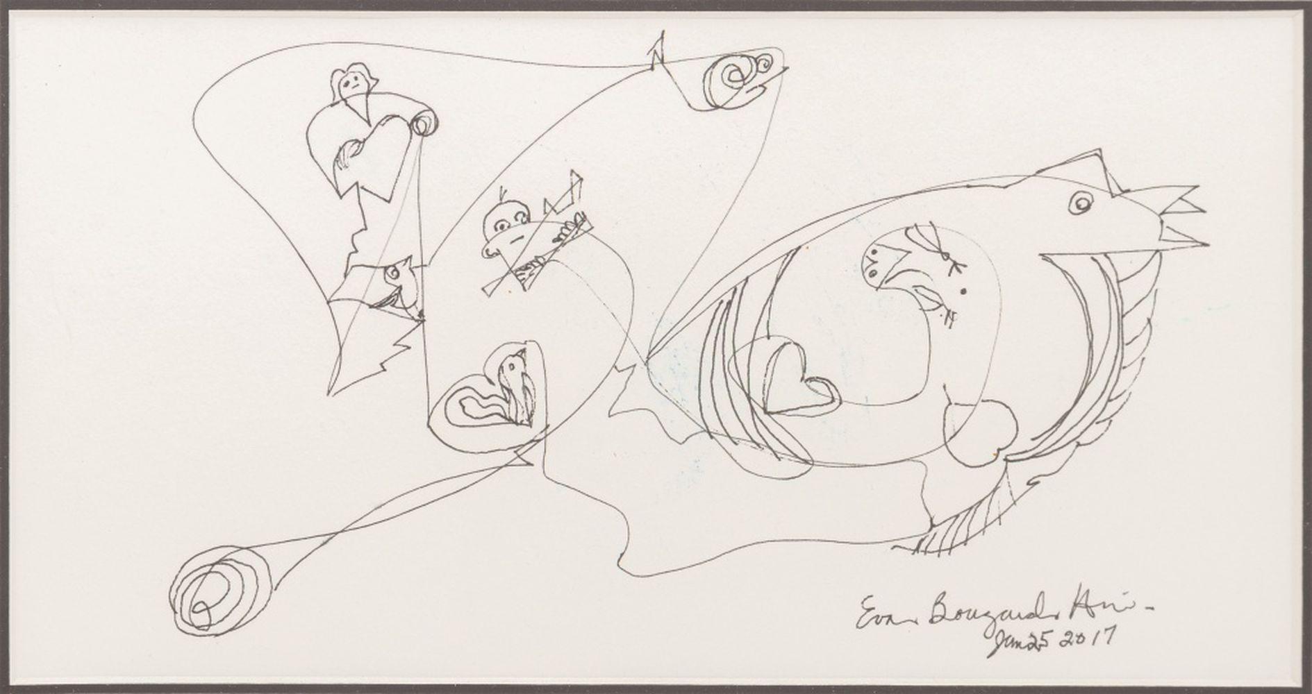 Compositions abstraites Techniques mixtes sur papier, 3 en vente 1