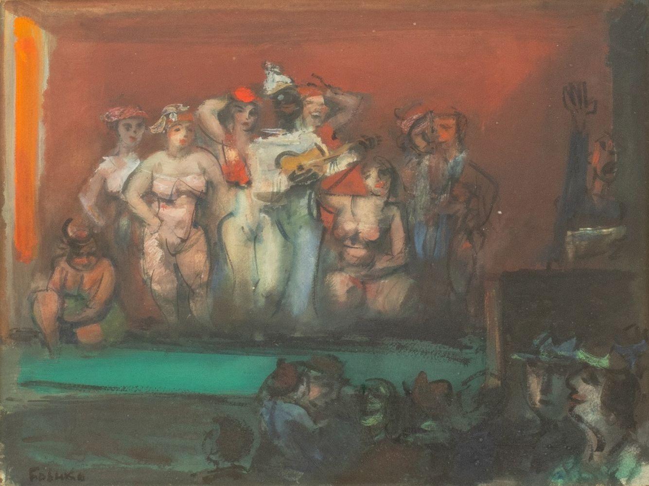 Cabaret Scene - Art by Josef Foshko