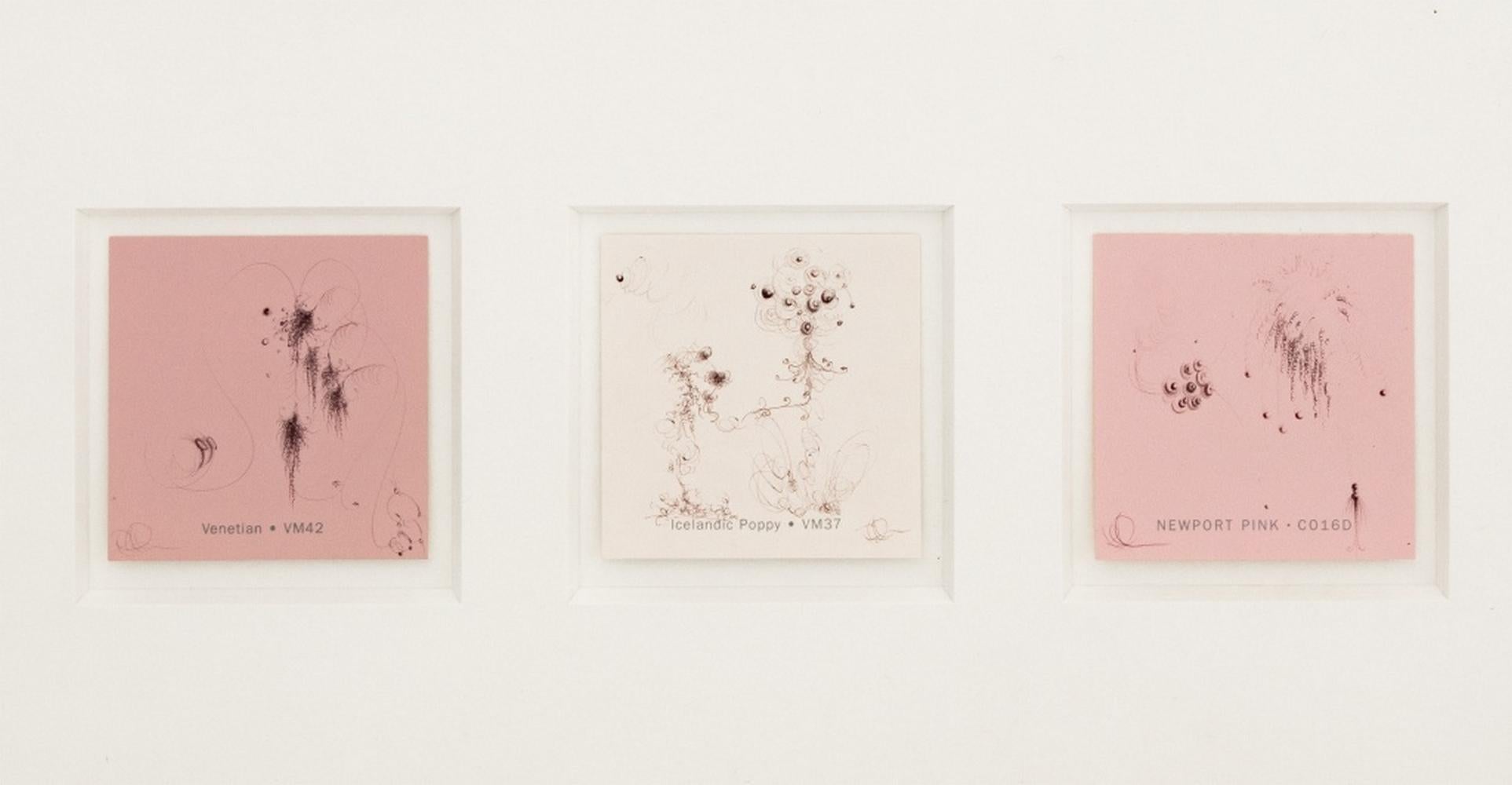 Paul Henry Ramirez Paint Chip Drawing Ballpoint, 3 For Sale 1