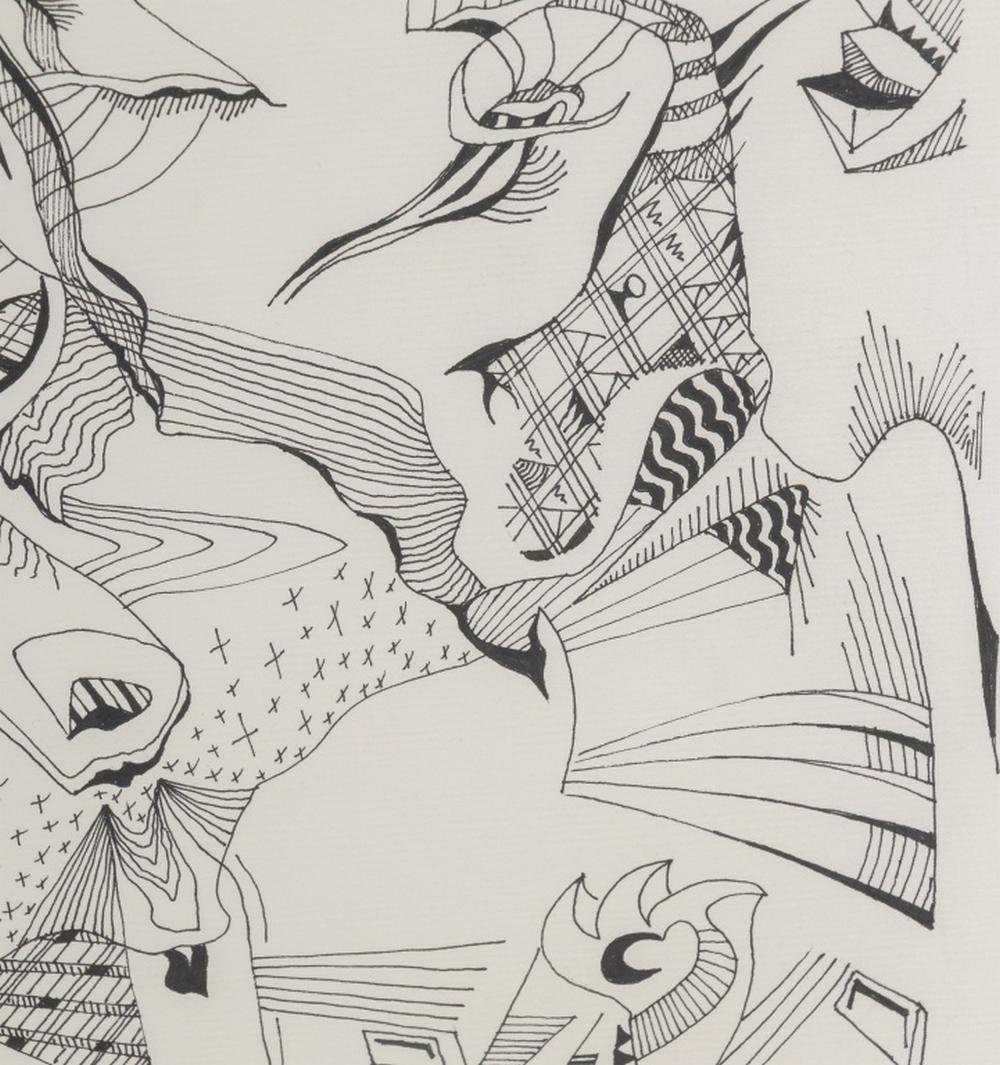 Zeitgenössische Schule Surrealist Komposition Tinte (Surrealismus), Art, von Unknown