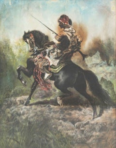 French School, Arabic Horseman, 19th C.