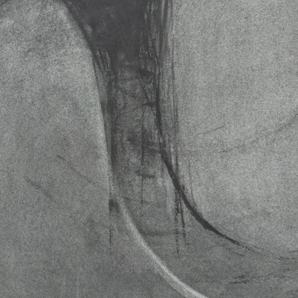 Robert O'Meara (American, 1957-2024) Two Abstract Composition, Charcoal on Paper, apparently unsigned, wood frame. Image: 17