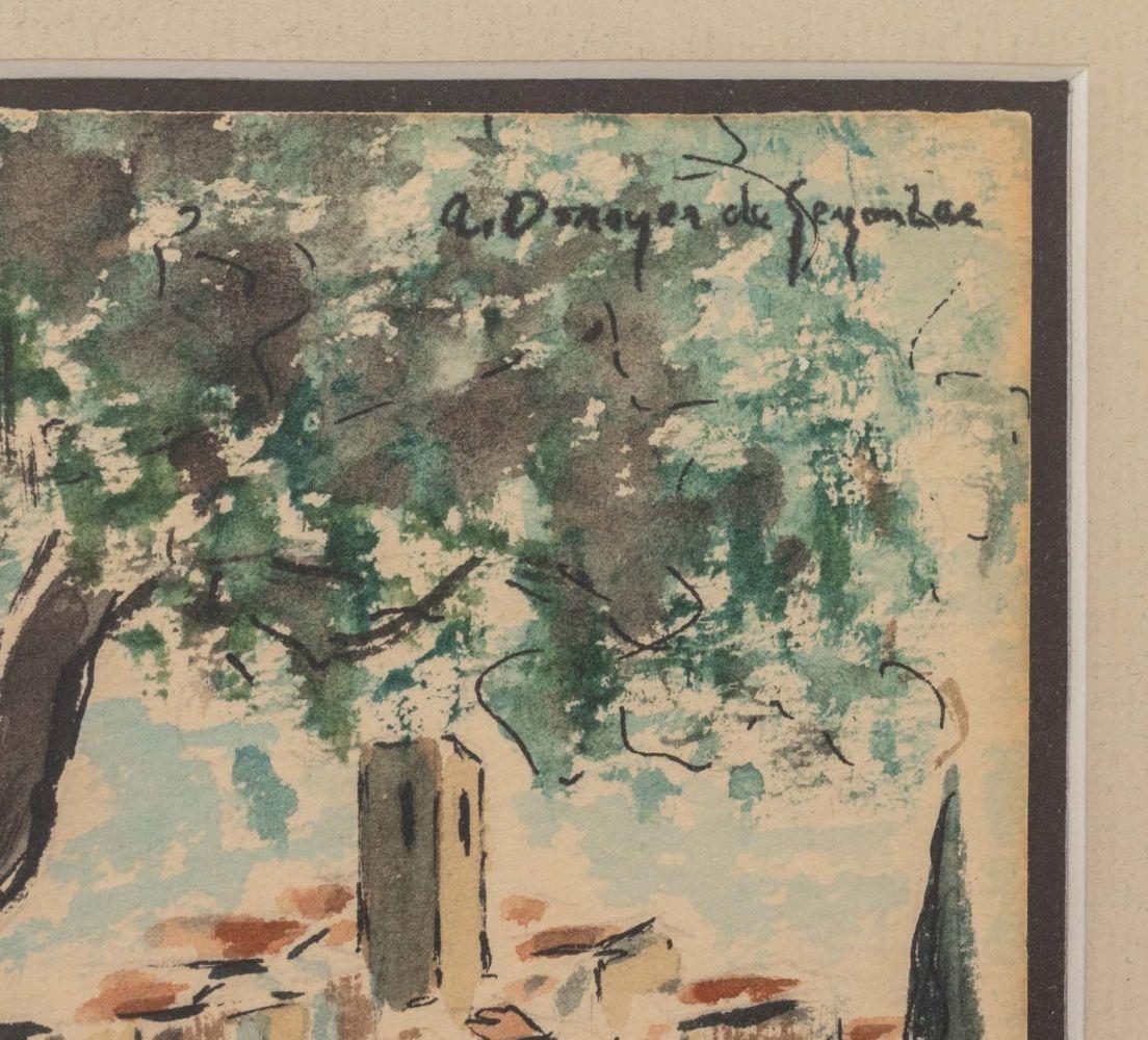 La ciudad entre los árboles - Art Posimpresionista de André Dunoyer de Segonzac