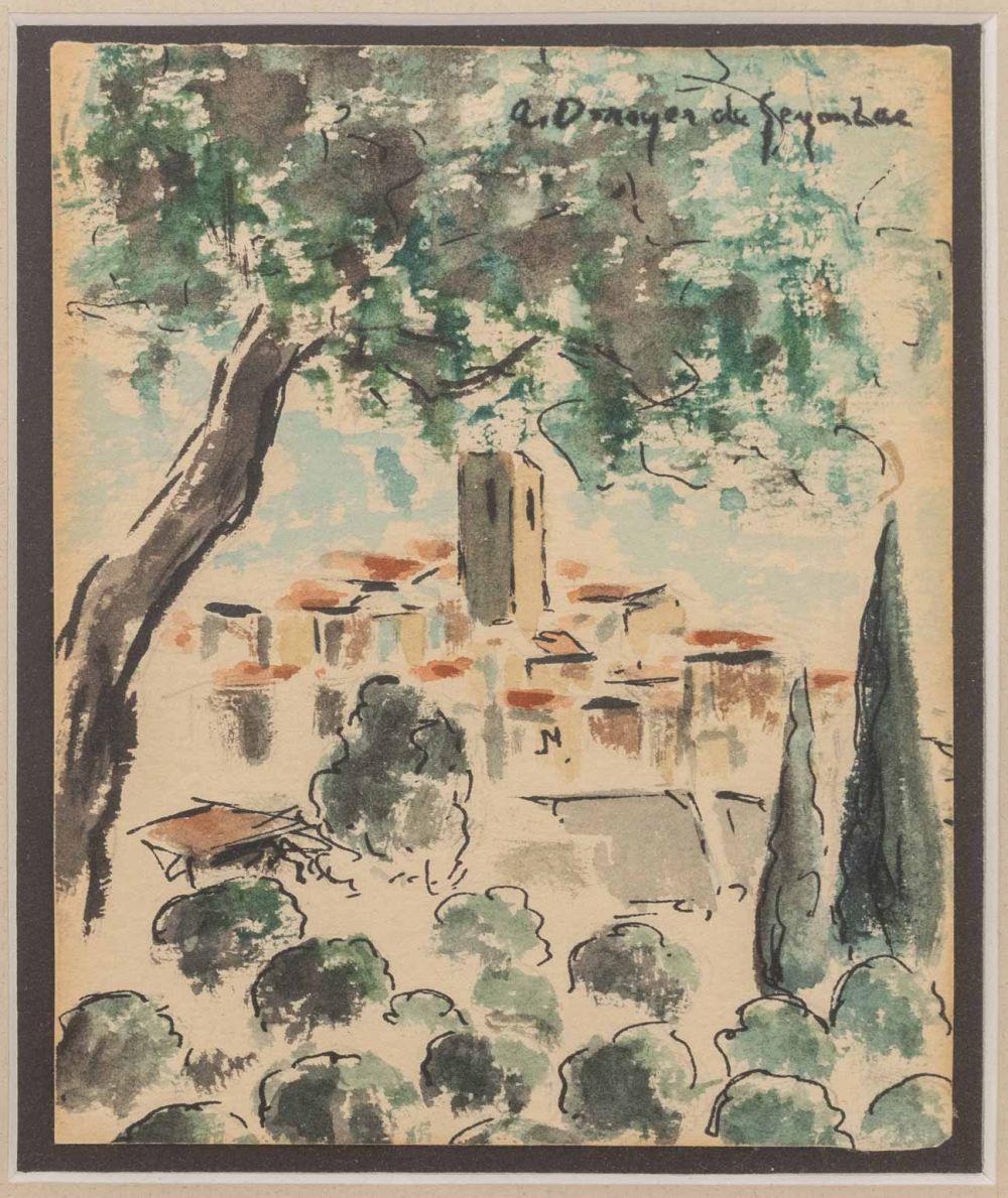 La ciudad entre los árboles - Art de André Dunoyer de Segonzac