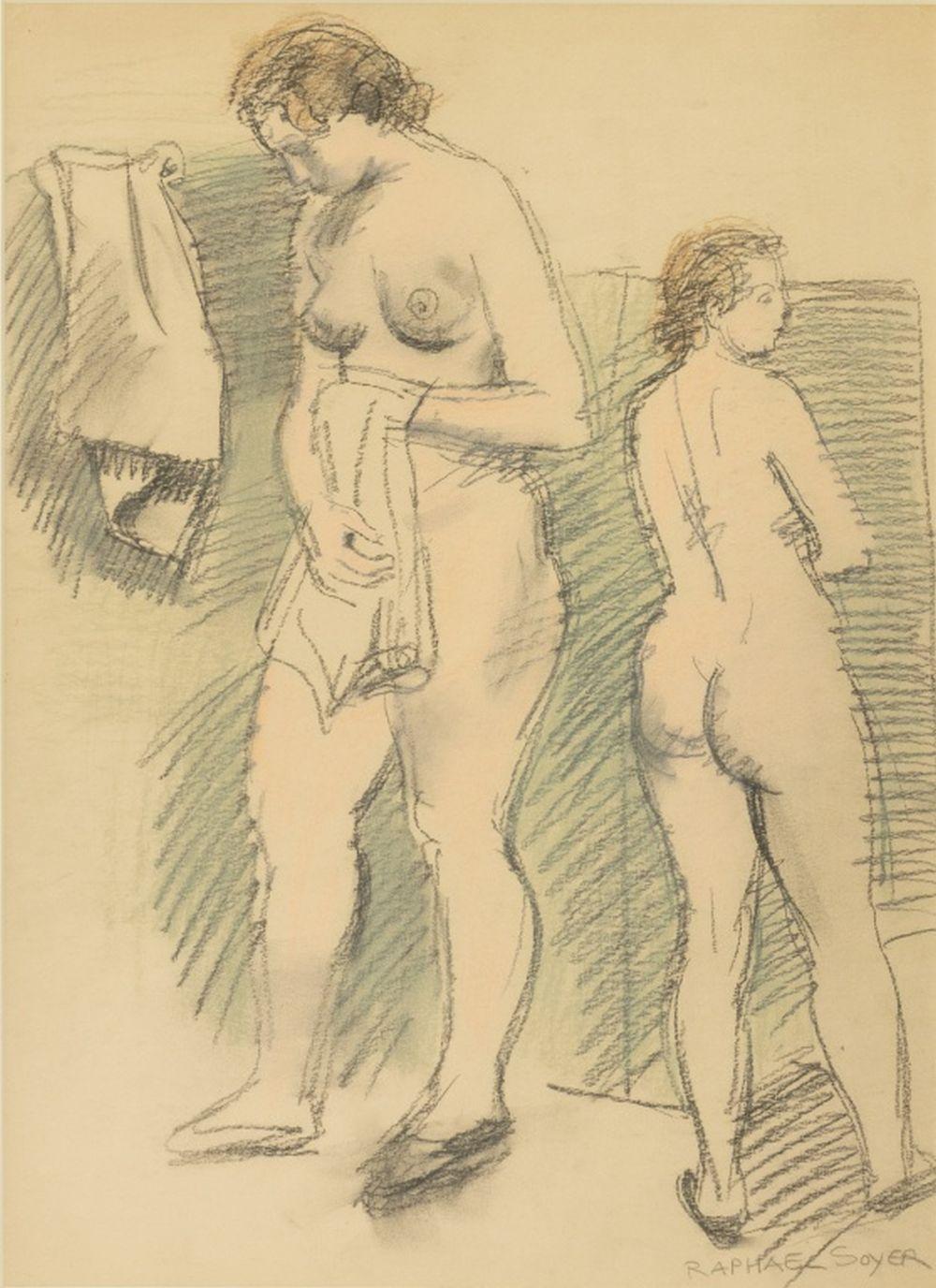 Bathing Female Figures - Art de Raphael Soyer