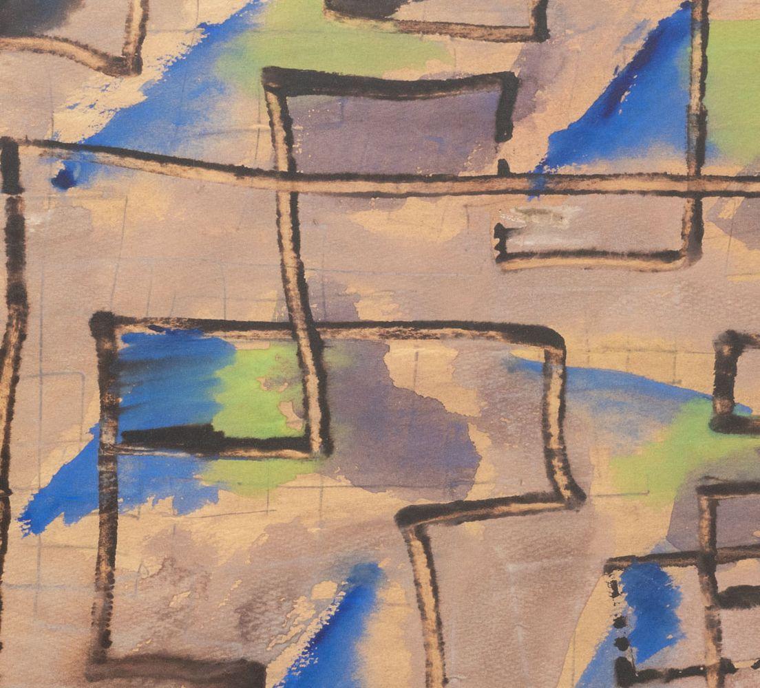 Polychrome Geometric Composition - Modern Art by Unknown