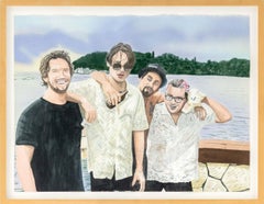 David Risley, Friends on the Lake, Watercolor