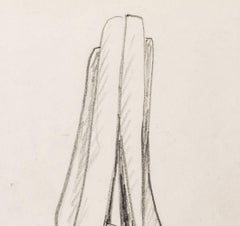 Schizzo di studio della scultura di Seymour Lipton, 1968