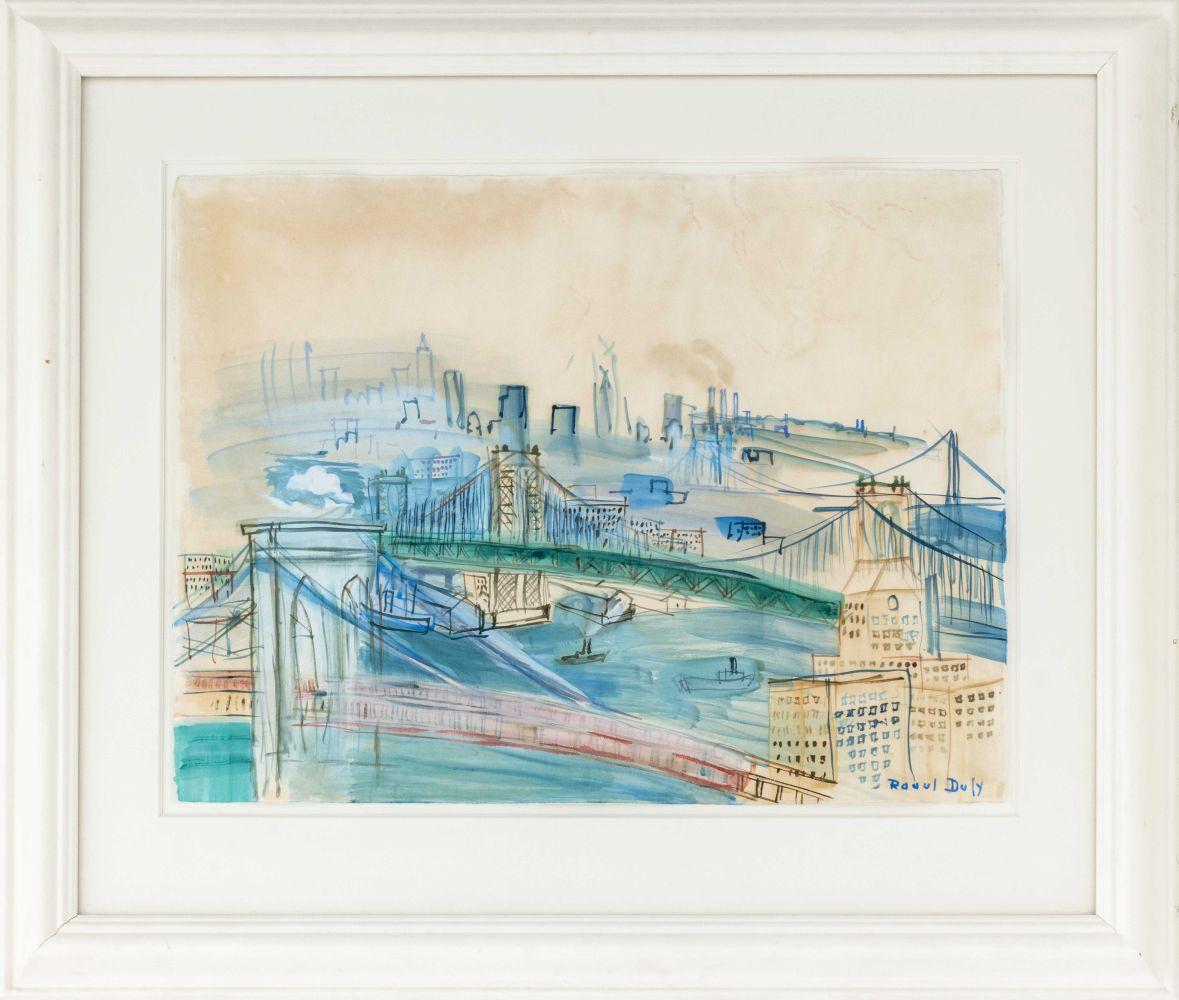 Raoul Dufy "Deux Ponts sur l'East River, New York"