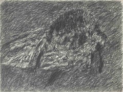 Abstract Figural Composition, Charcoal on Paper, by Joseph Lawrence Gardella
