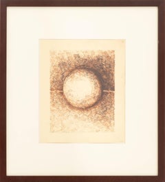 Two Studies of a Circle, Abstract Expressionist Ink on Paper