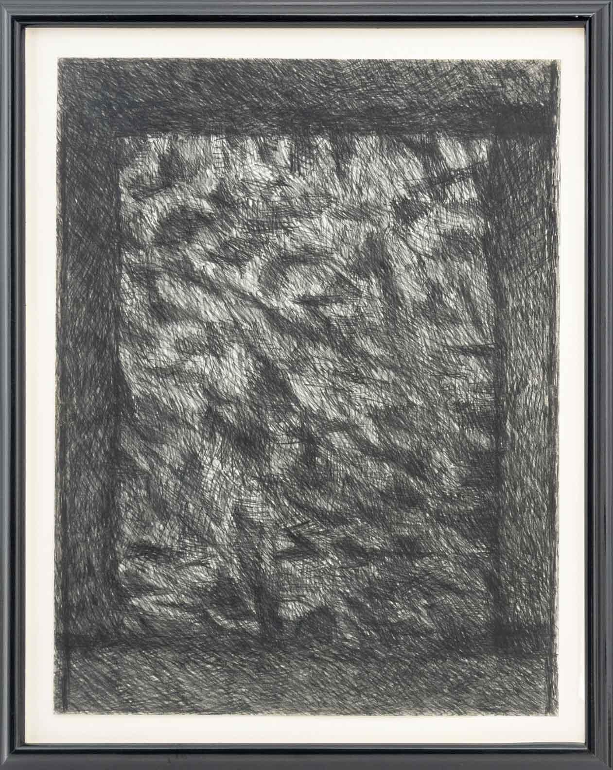 Joseph Lawrence Gardella (American, XX-XXI), Untitled (Abstract Composition), Graphite on Paper, unsigned, estate stamp to reverse, black frame.

Image: 30" H x 23" W; frame: 35.5" H x 28.25" W x 1.25" D.

Provenance: From the Estate of Joseph
