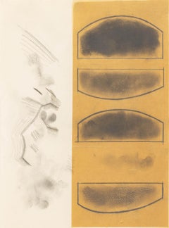 Composition abstraite au graphite sur papier calque, de Joseph Lawrence Gardella