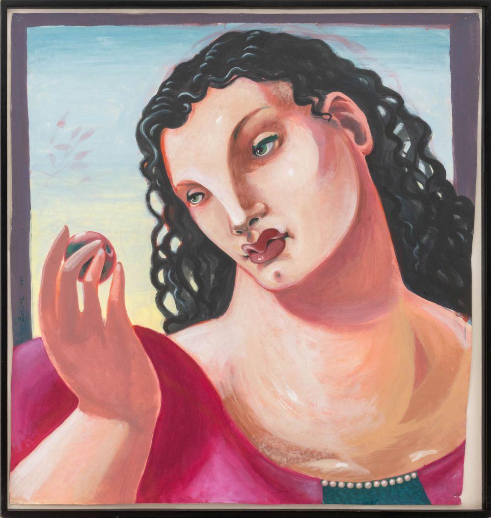 Untitled (Eve), Figural Composition, Gouache on Paper, 1983