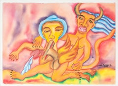 "Diablo Verrgon" [Devil Wand], Watercolor on Paper, 2005
