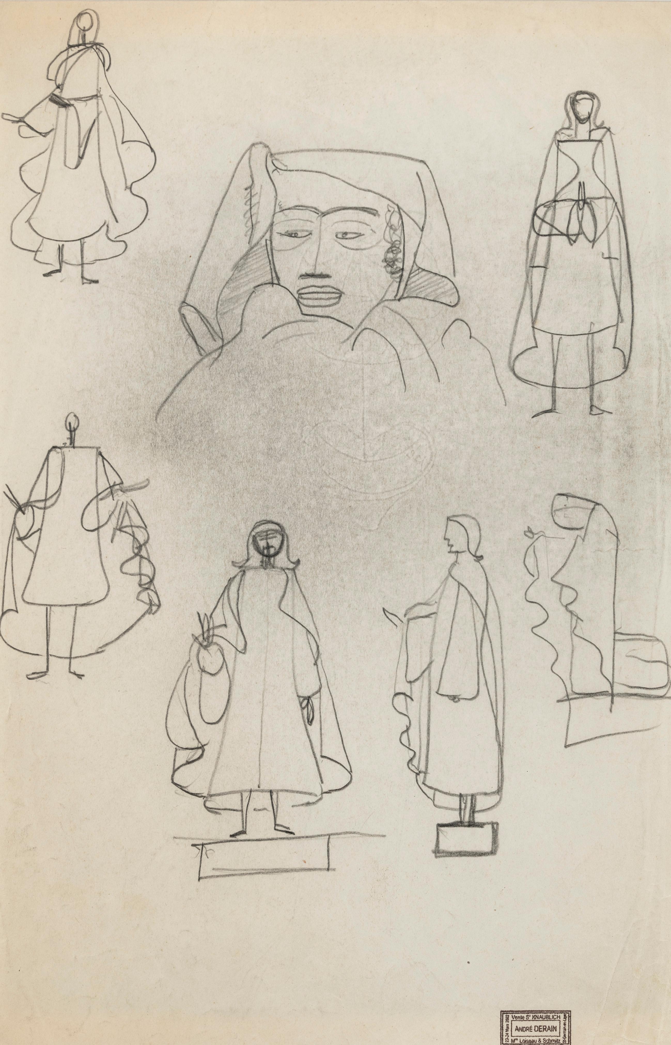 Esquisses de figures et de silhouettes masculines