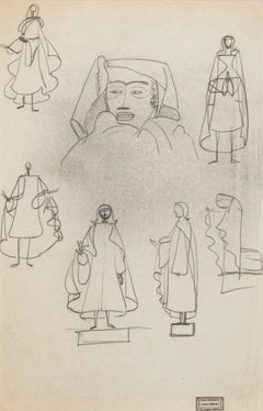 Schizzi di figure maschili e Silhouette