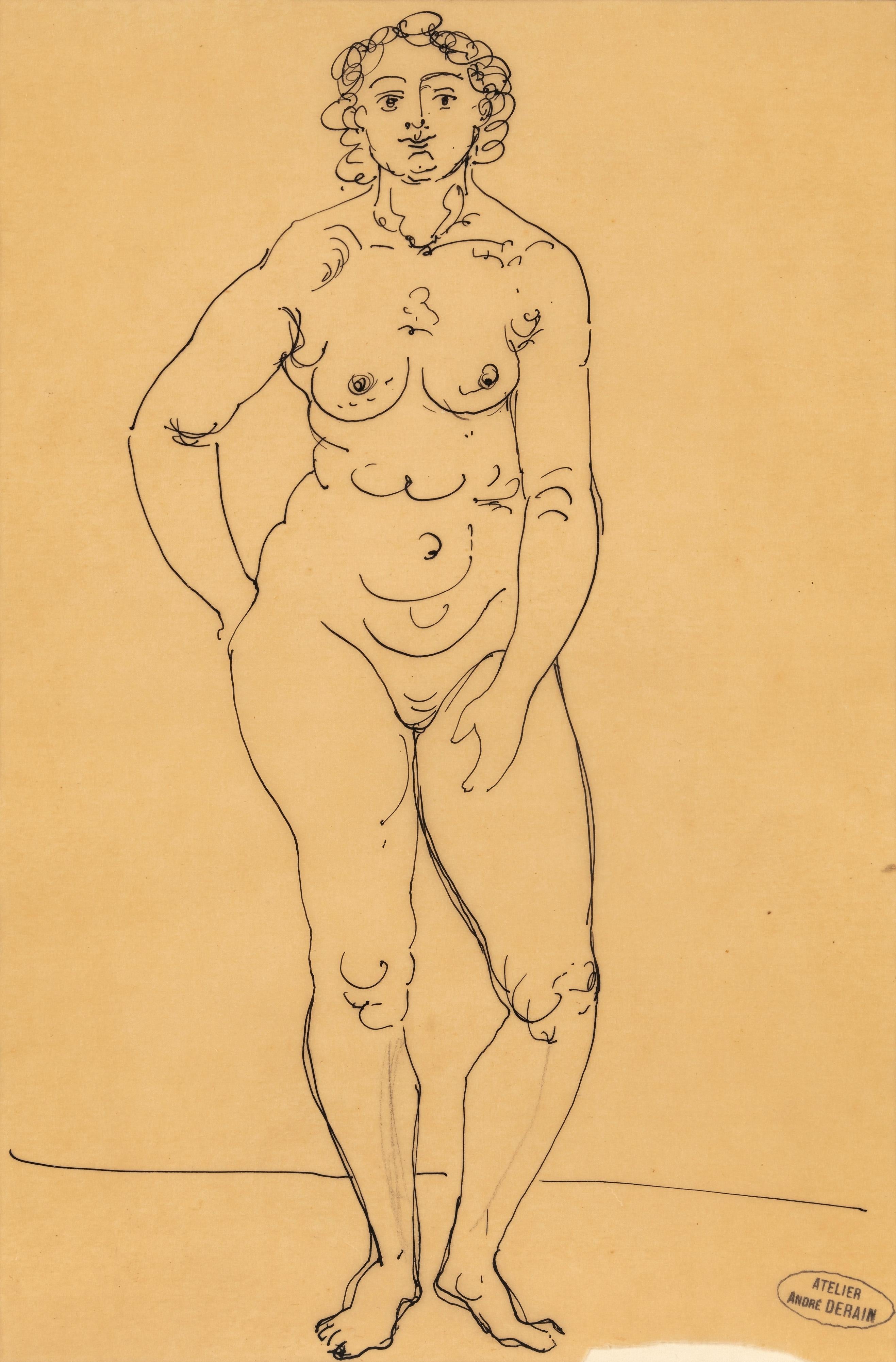 Female nude from the front - Art by André Derain